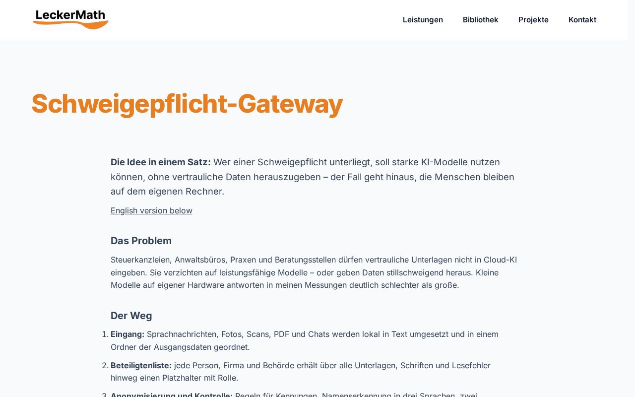 Preview of Schweigepflicht Gateway Code