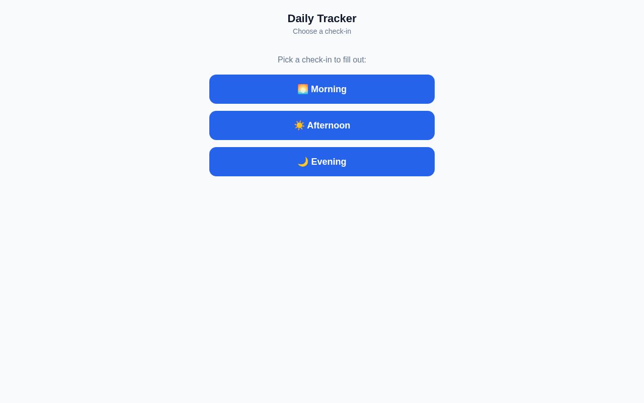 Preview of Daily Tracker