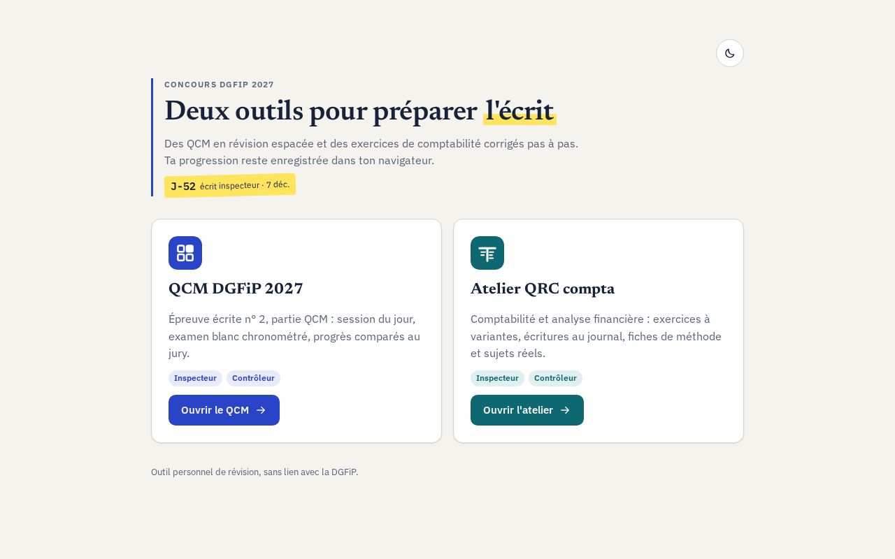 Preview of Prépa DGFiP 2027