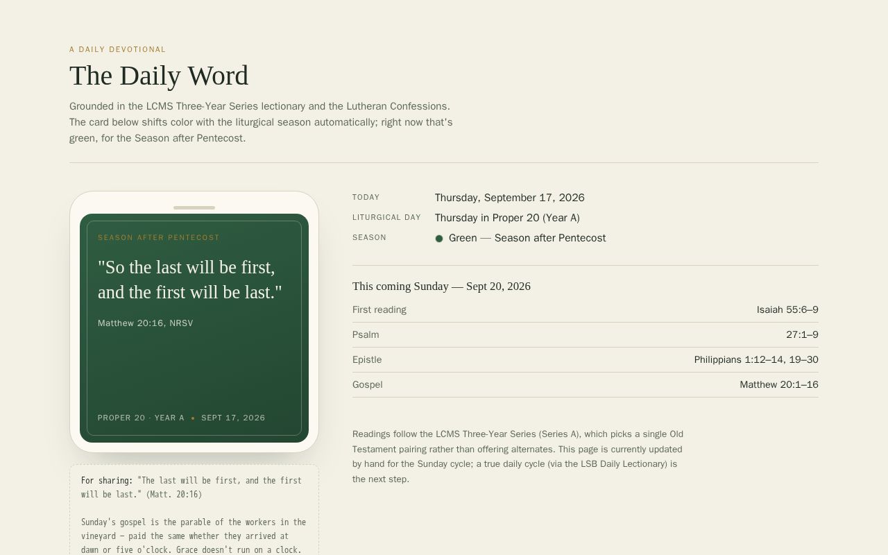 Preview of The Daily Word
