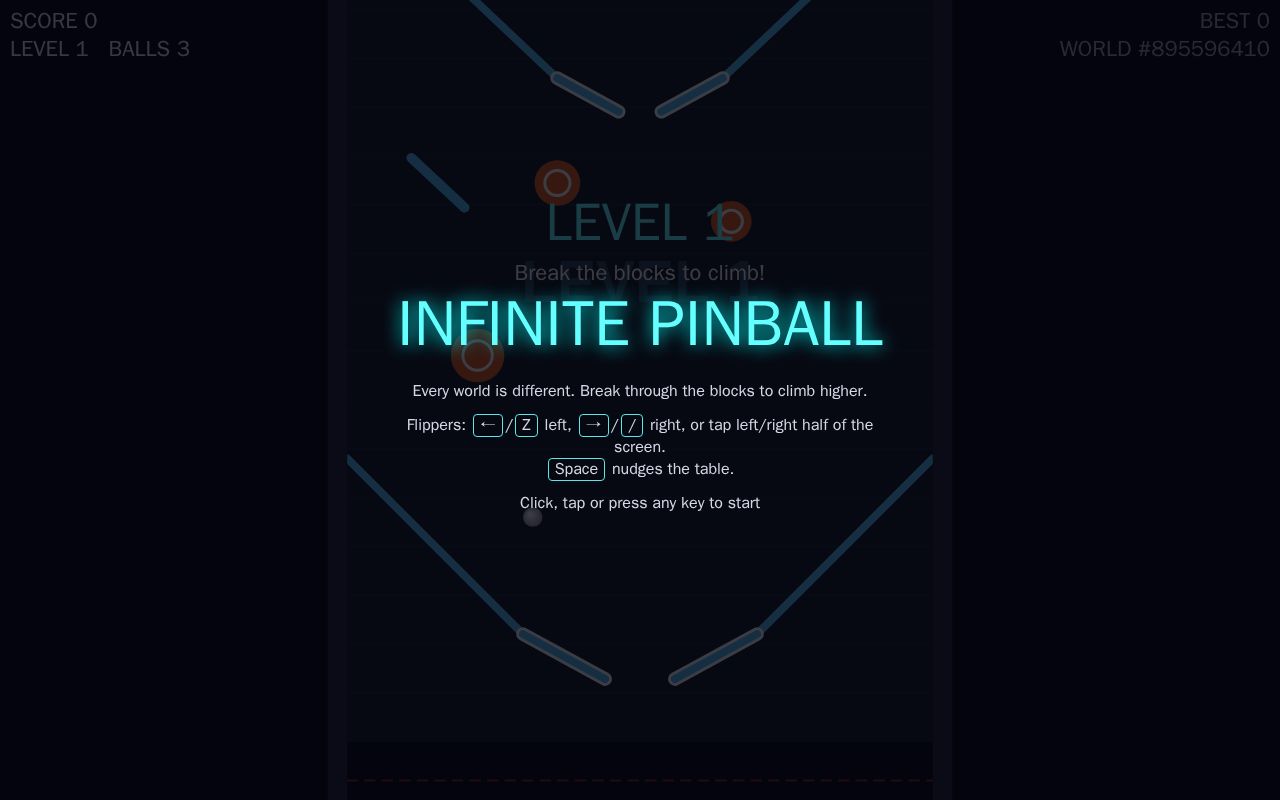 Preview of Infinite Pinball