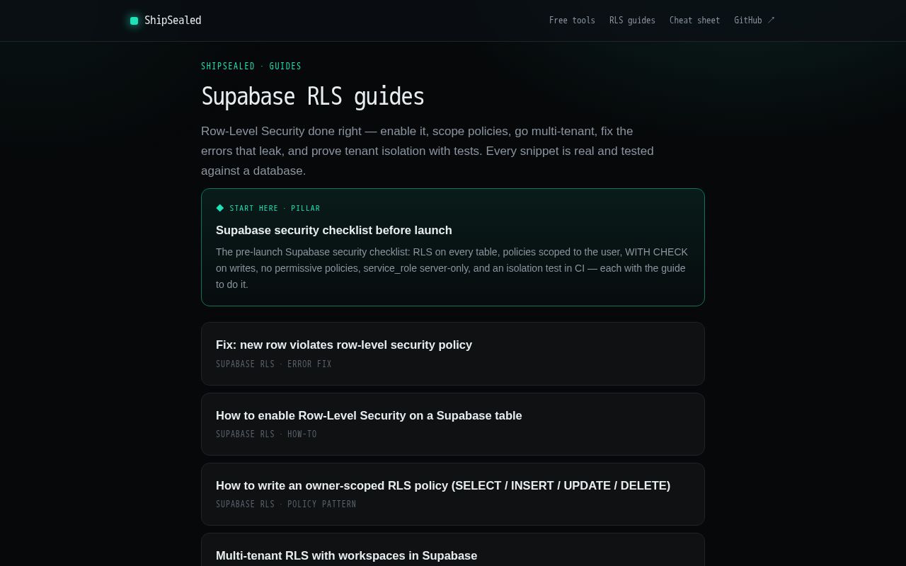 Preview of Supabase Rls Rules