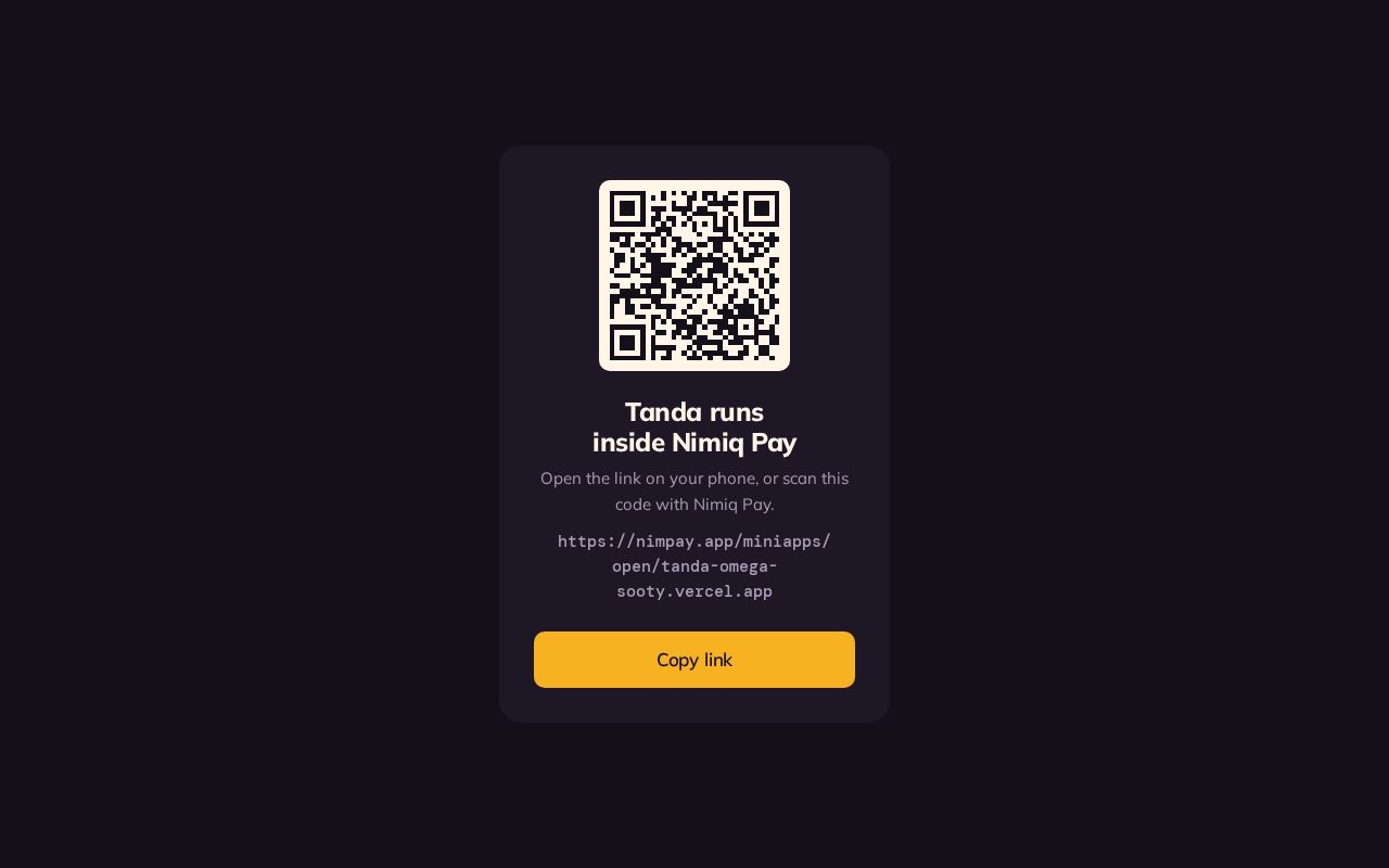 Preview of Rotating savings circle that runs inside Nimiq Pay.