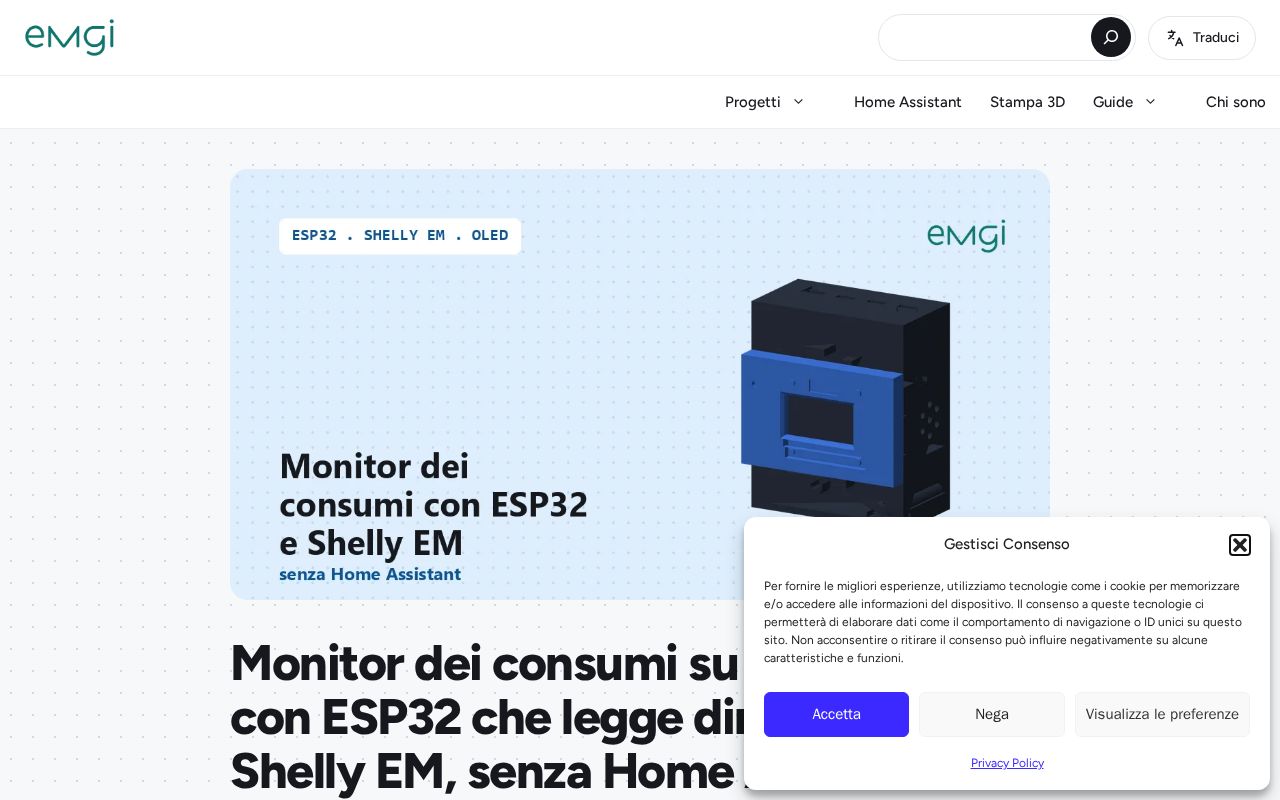 Preview of Monitor Consumi Din Esp32 Oled Shelly Em
