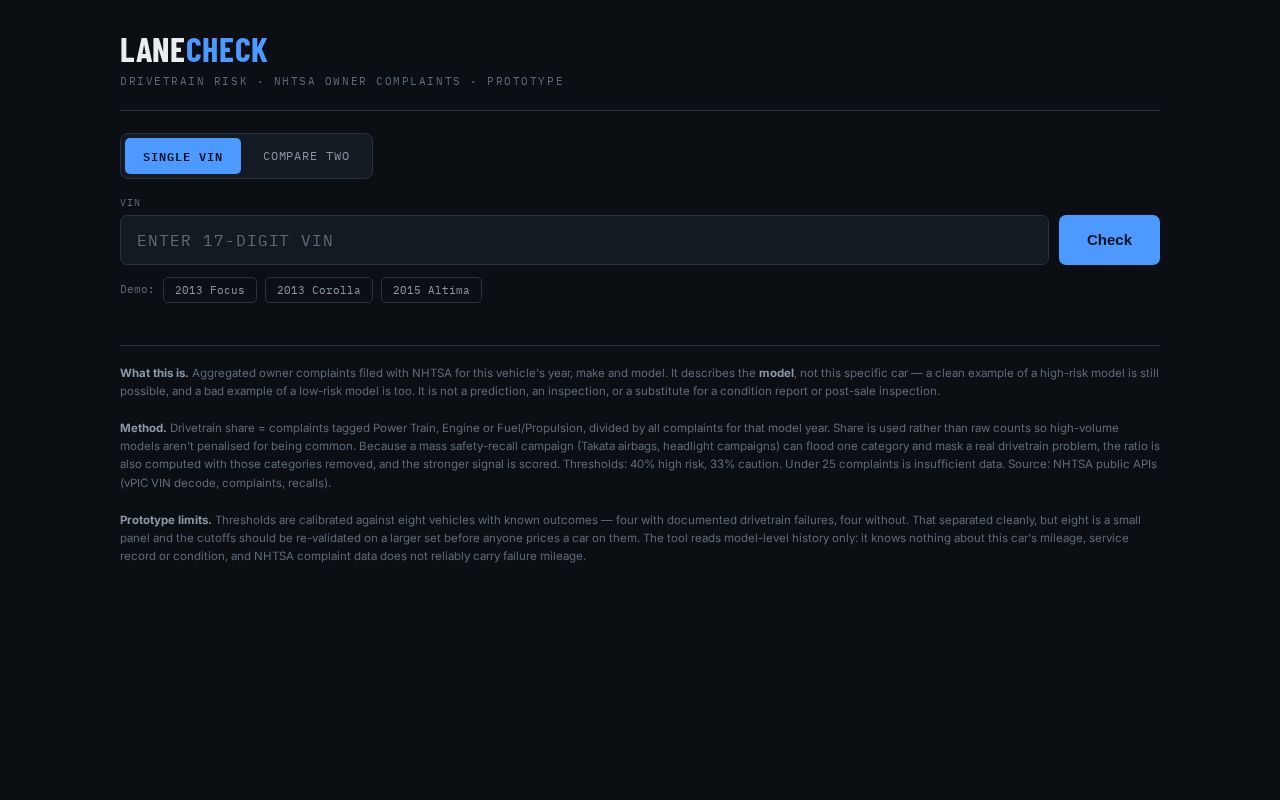 Preview of Lanecheck