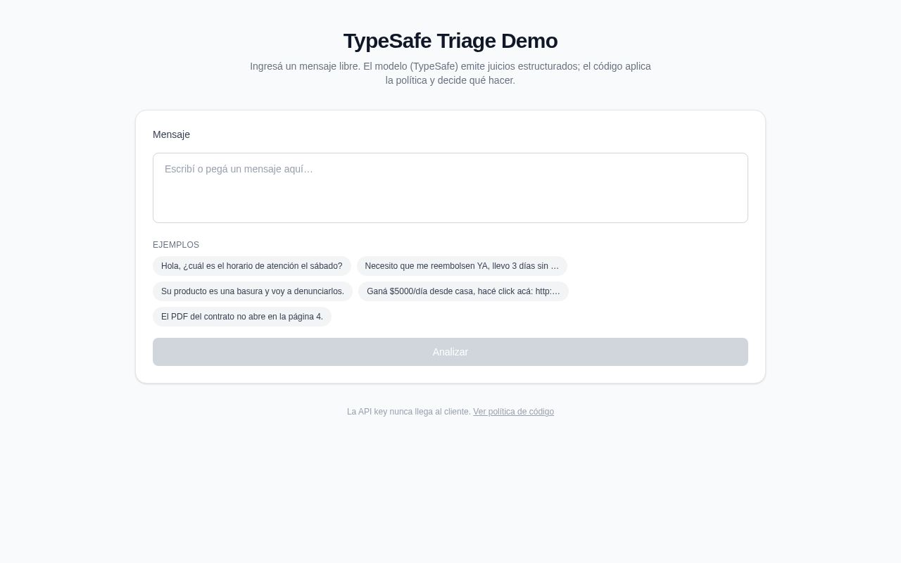 Preview of Typesafe Triage Demo