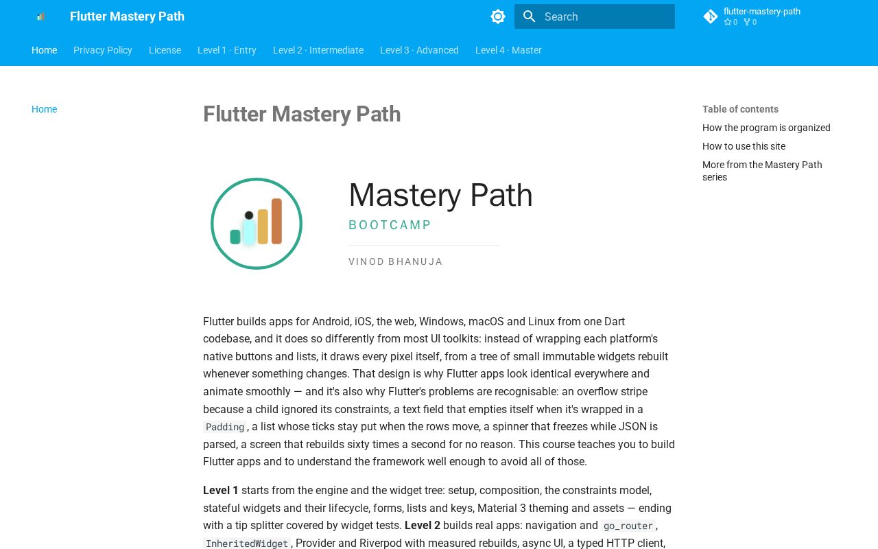 Preview of Flutter Mastery Path