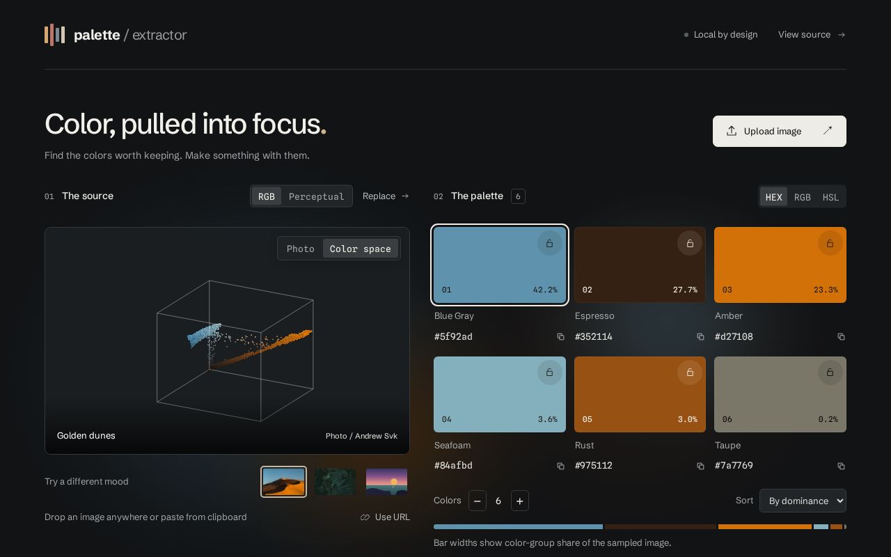 Preview of Palette Extractor