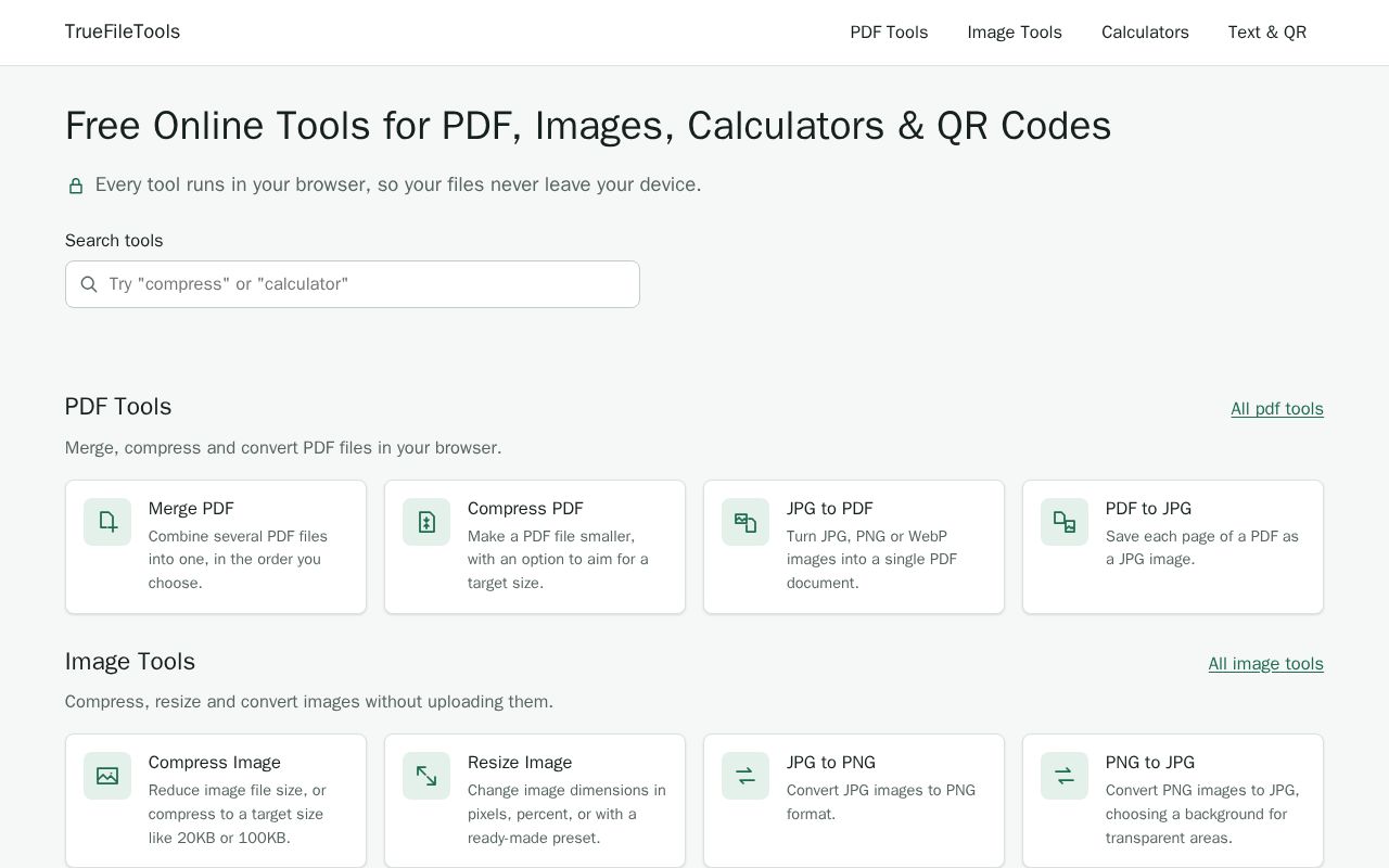 Preview of Toolswebsite