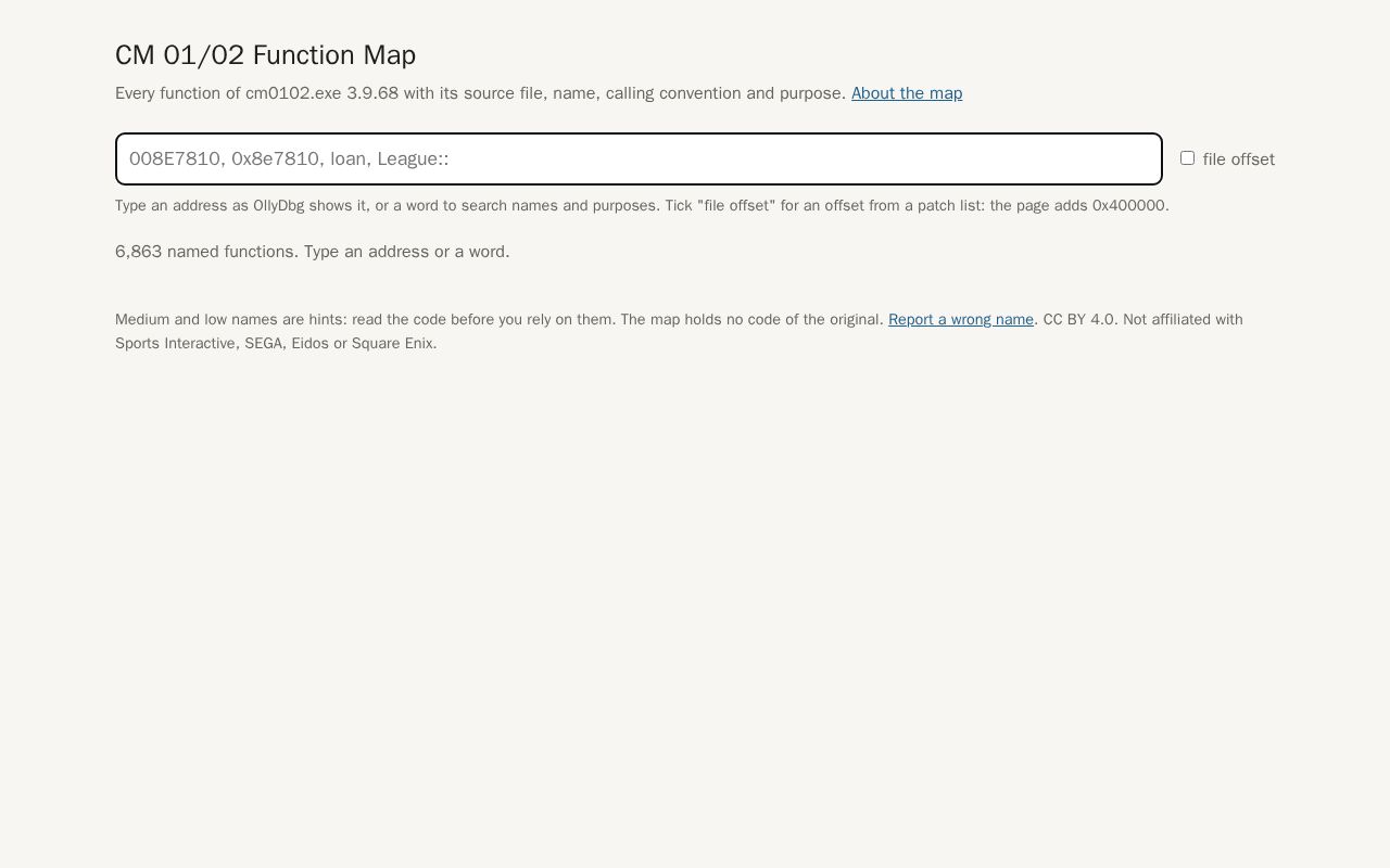Preview of Cm0102 Function Map