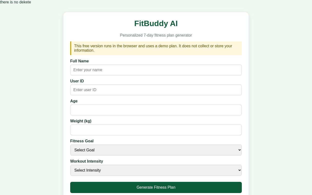 Preview of Fitbuddy AI