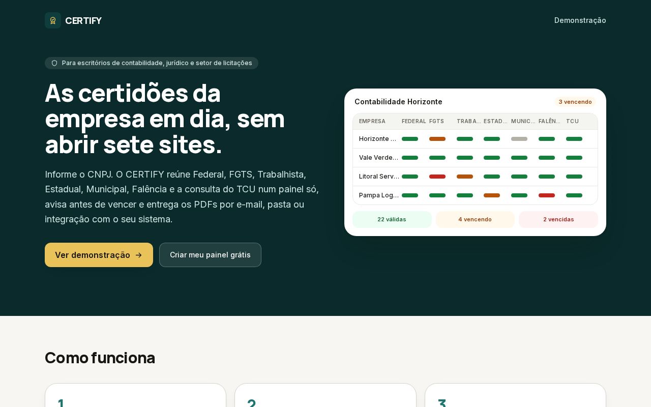 Preview of Certify Certidoes