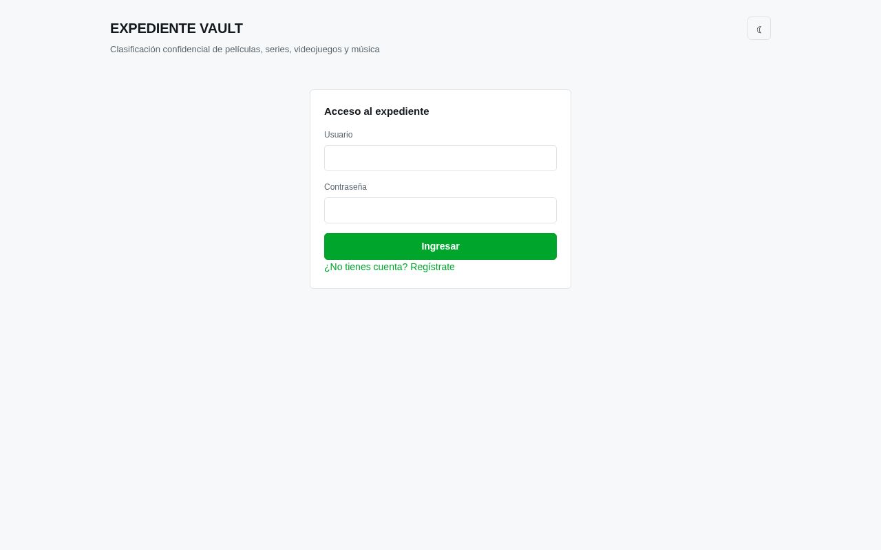 Preview of Expediente Vault