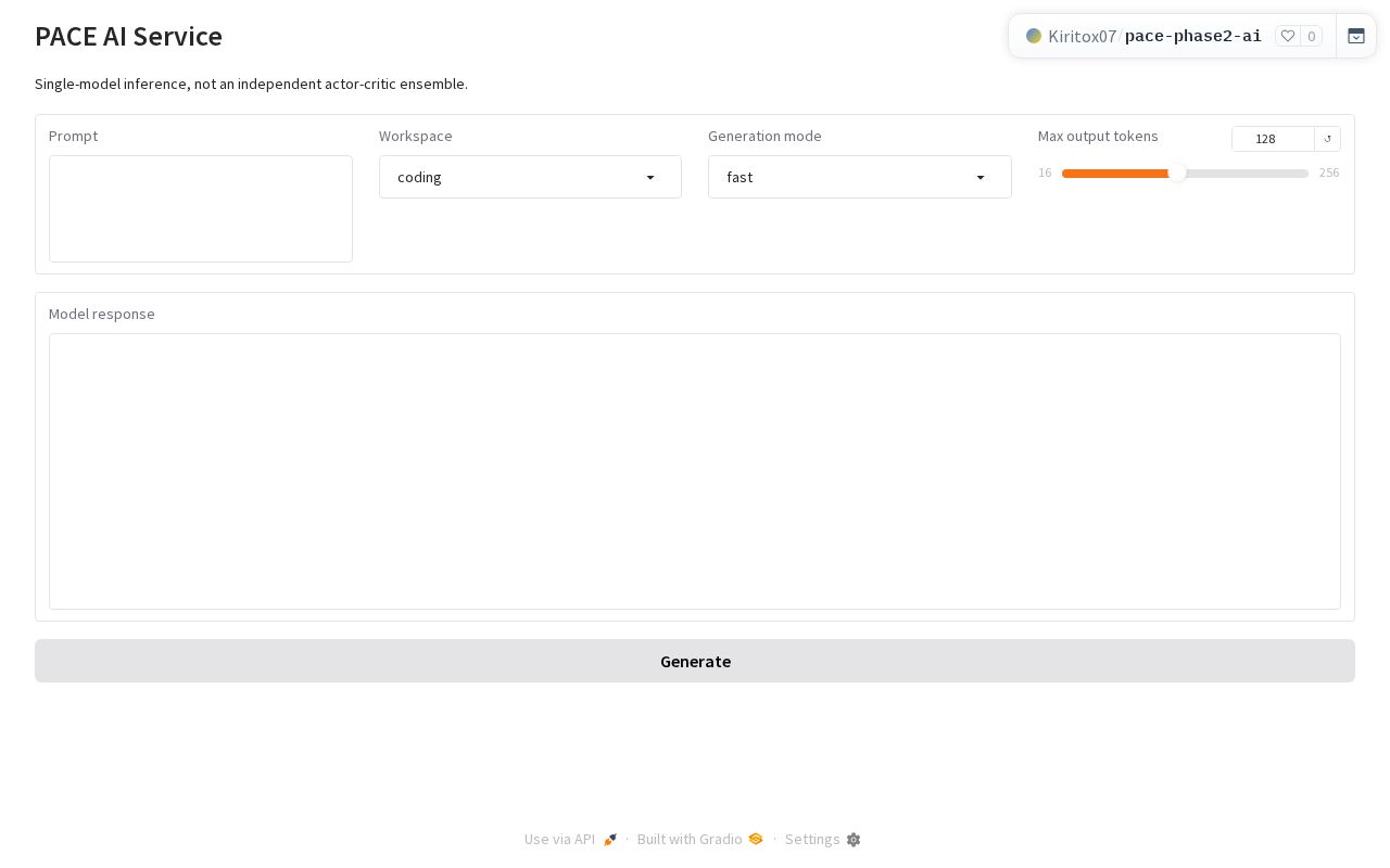 Preview of PACE AI Service