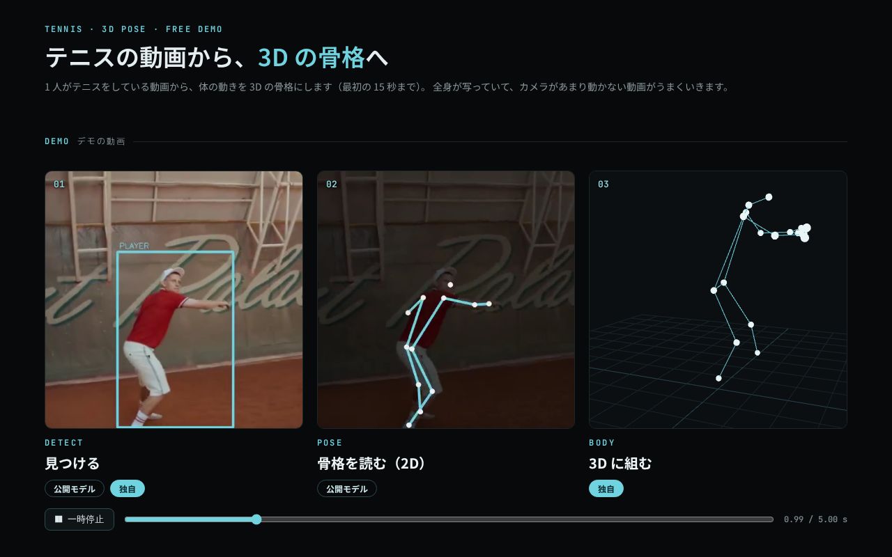 Preview of Tennis 3d Pose