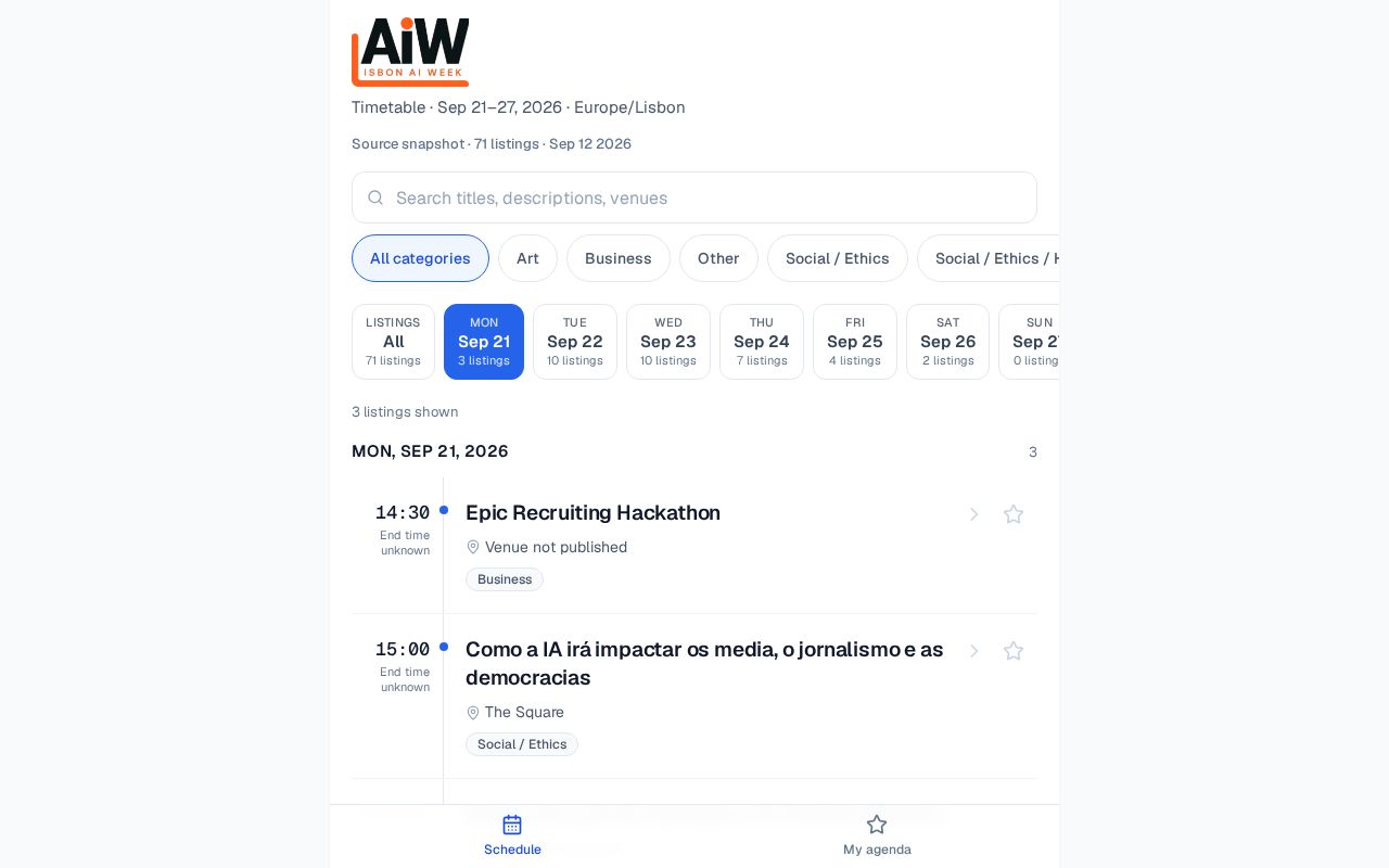 Preview of Lisbon Ai Week