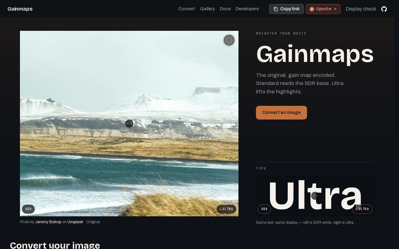 Preview of Gain maps – Stunning colors for UI