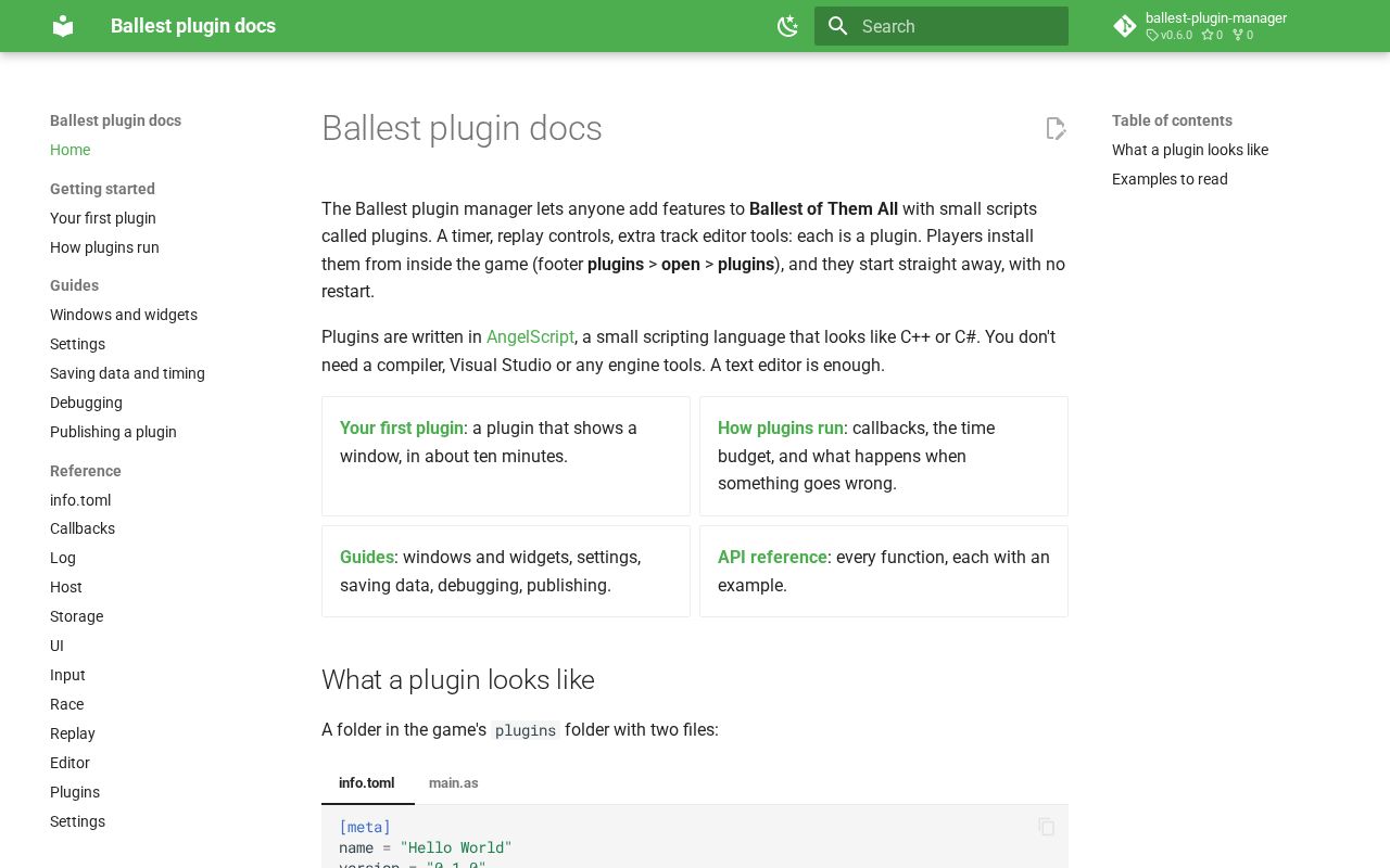 Preview of Ballest Plugin Manager