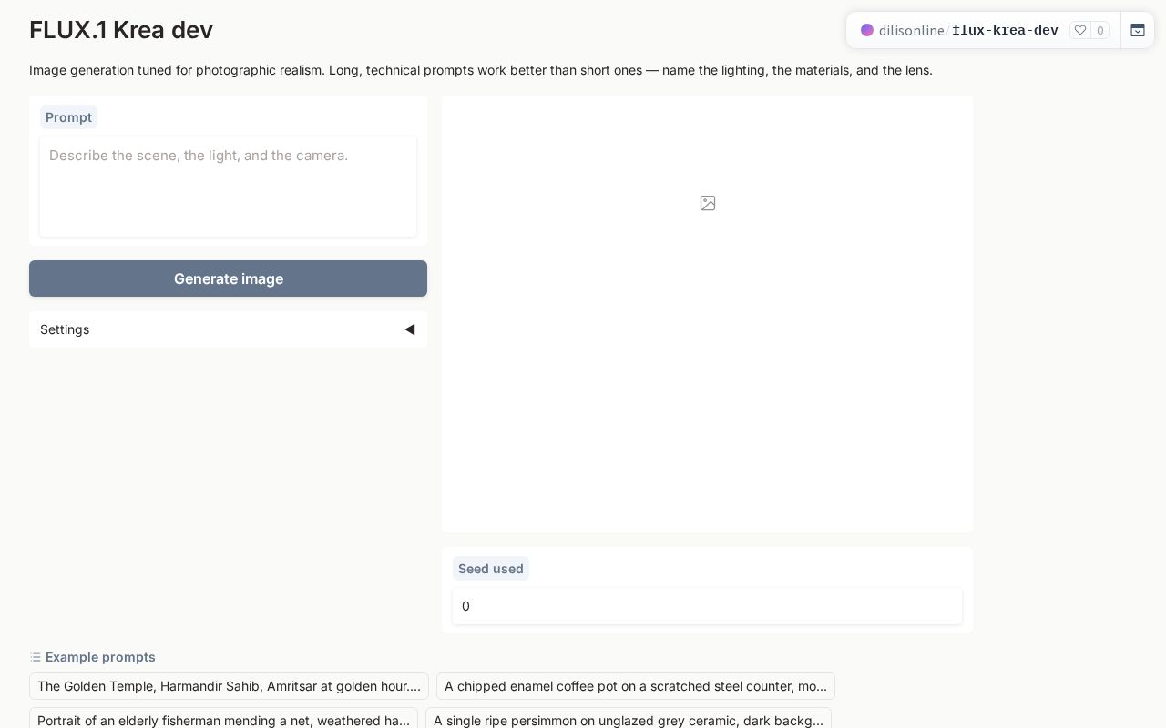 Preview of FLUX.1 Krea dev