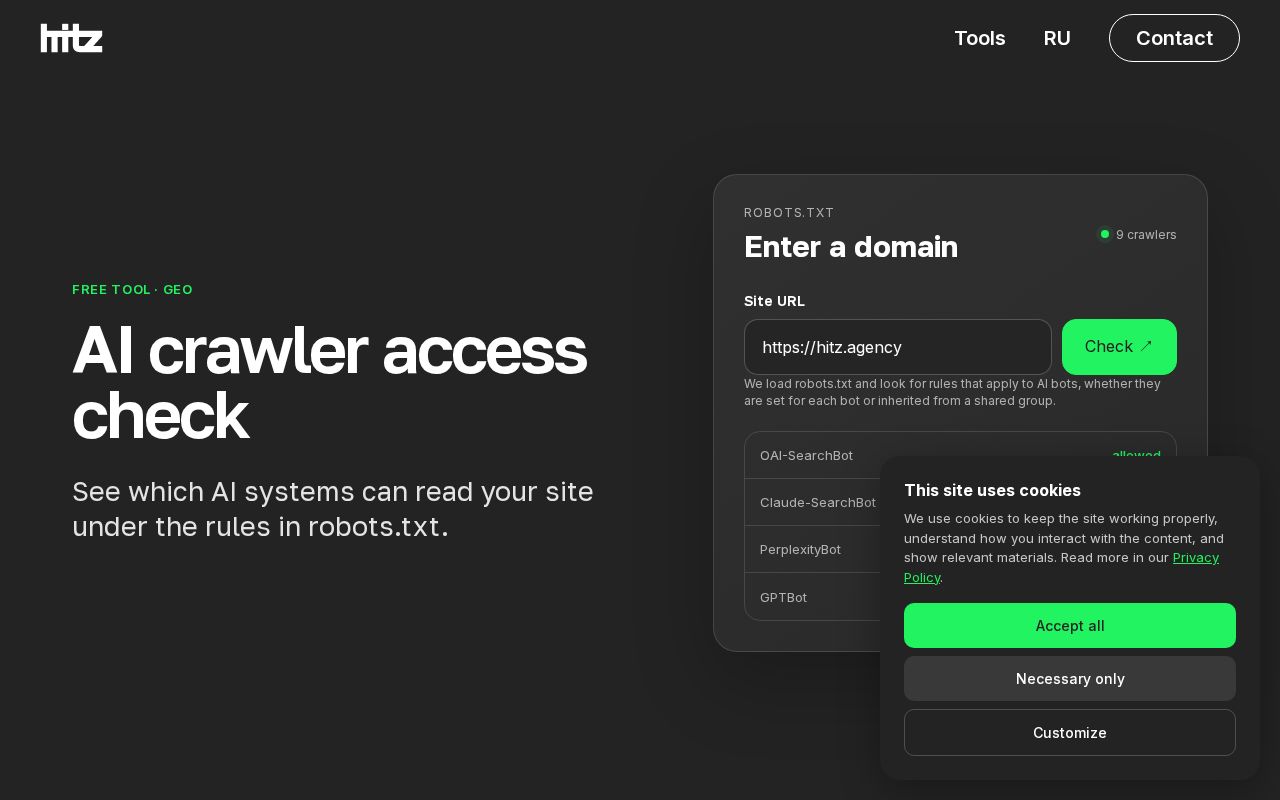 Preview of Ai Crawler Check