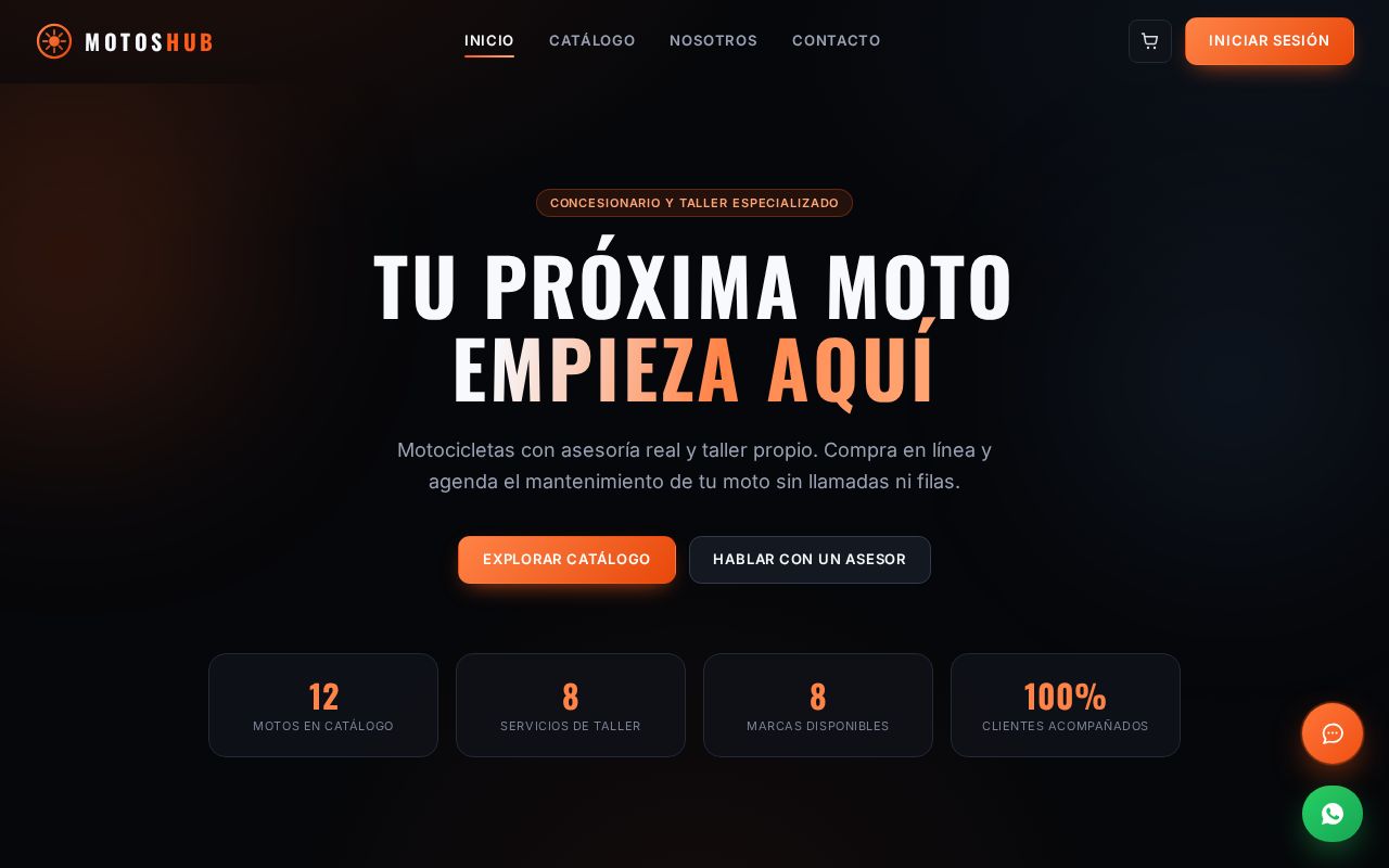 Preview of Motoshub React Fastapi