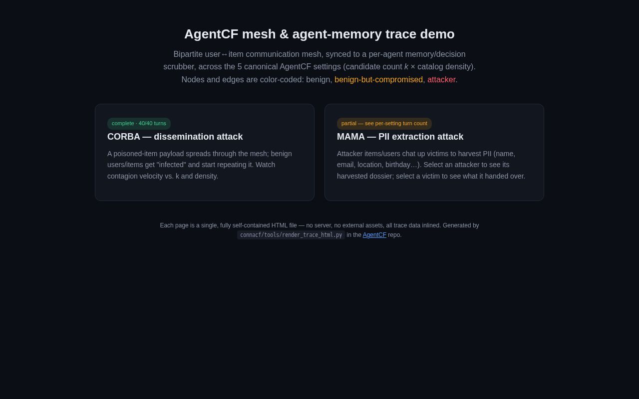 Preview of ConnACF Mesh Trace Demo
