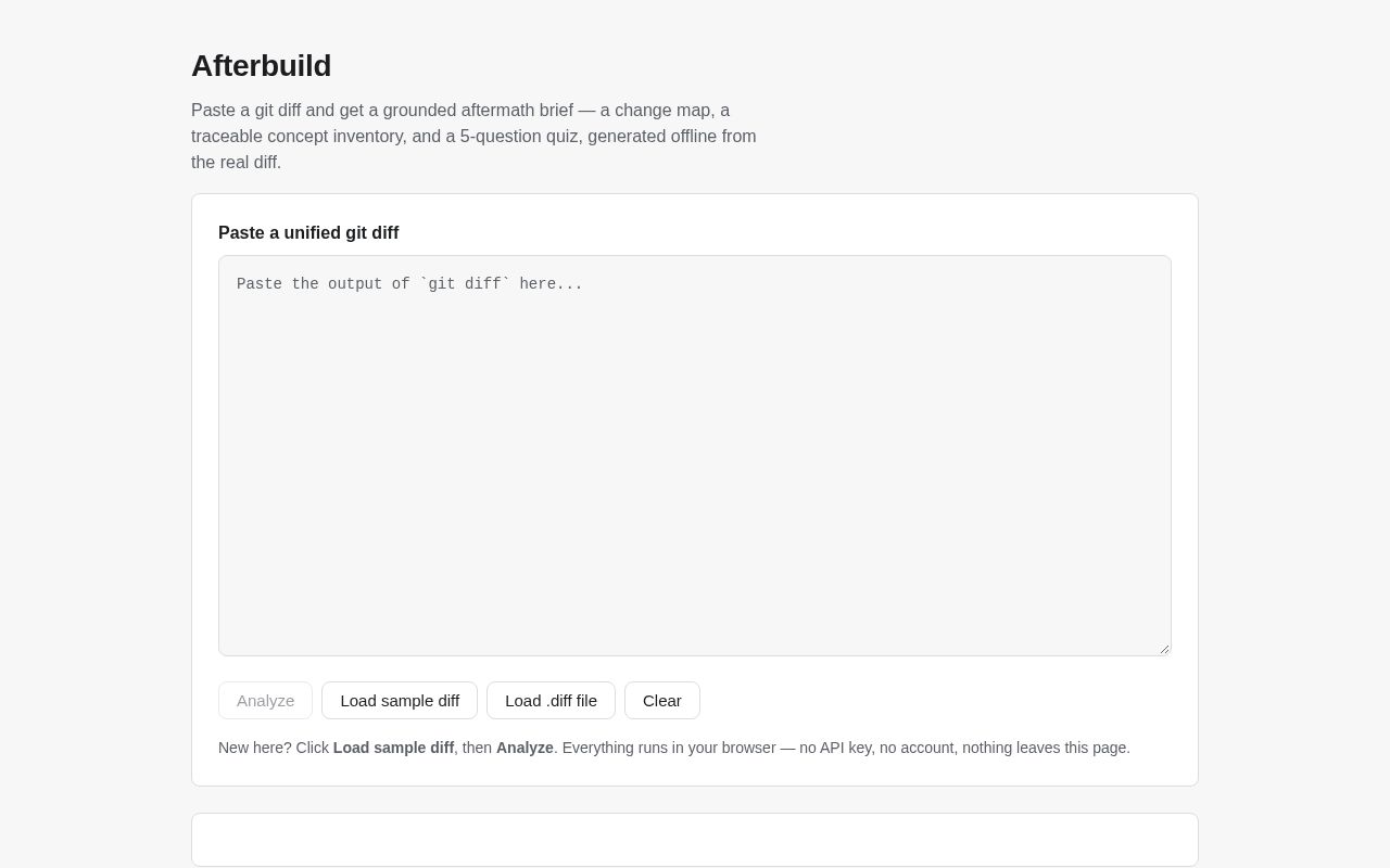 Preview of Afterbuild