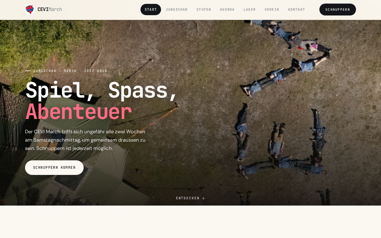 Preview of CeviMarch Webseite
