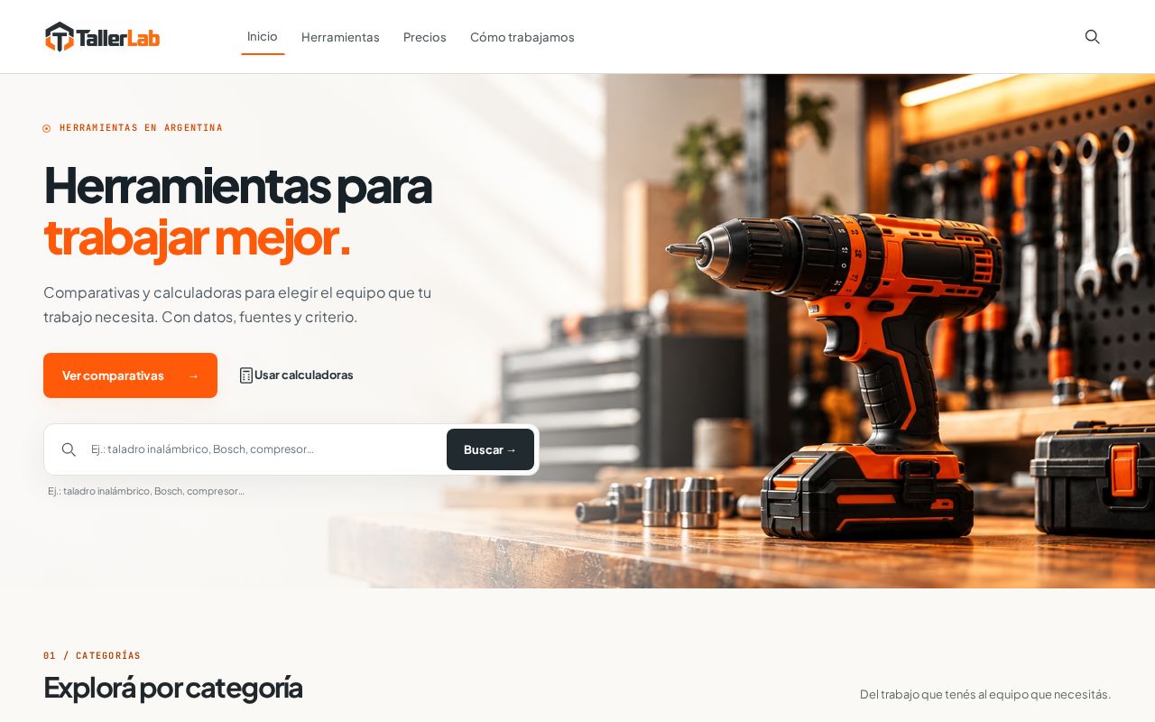 Preview of Comparativas y calculadoras de herramientas en Argentina