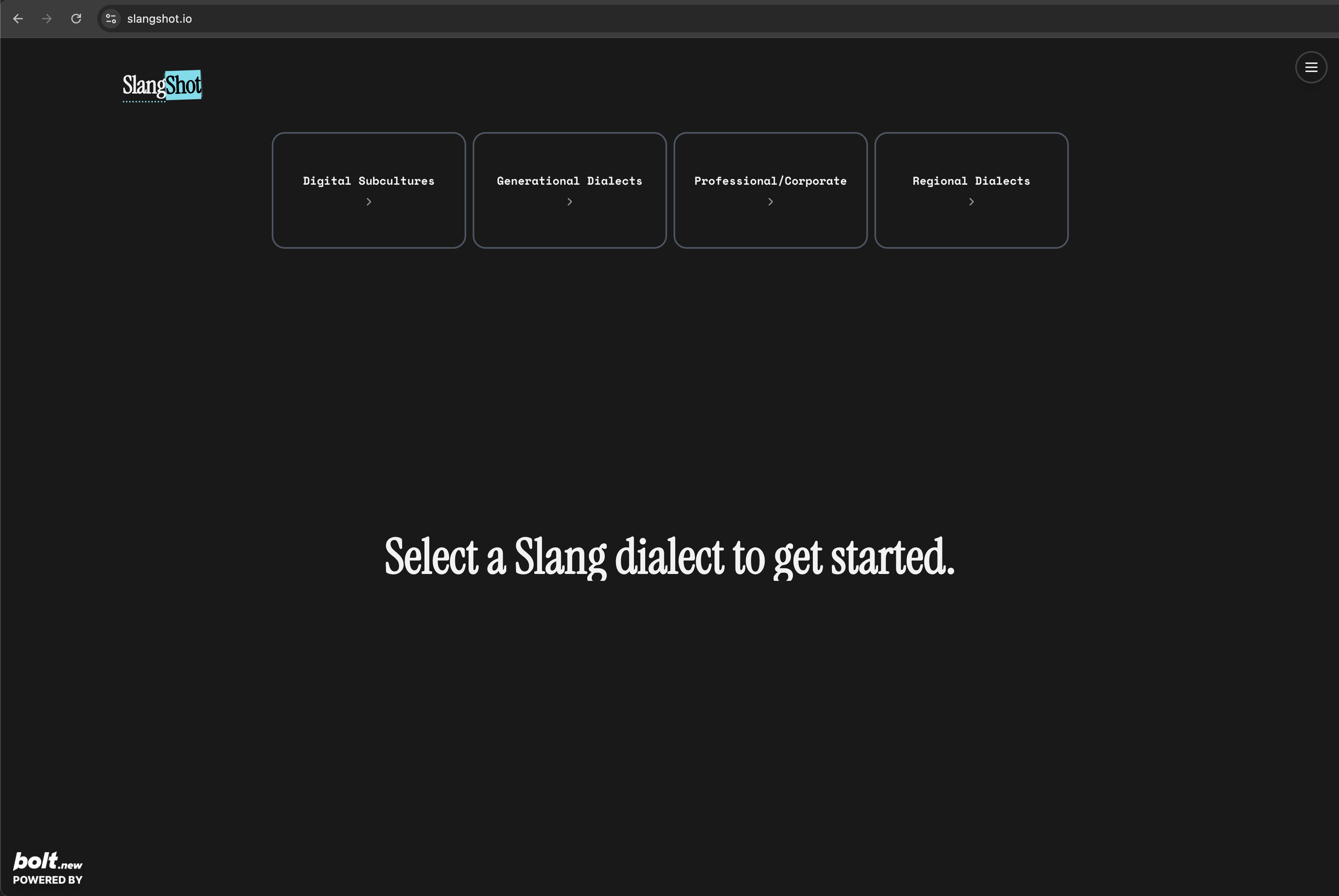 Preview of SlangShot.io