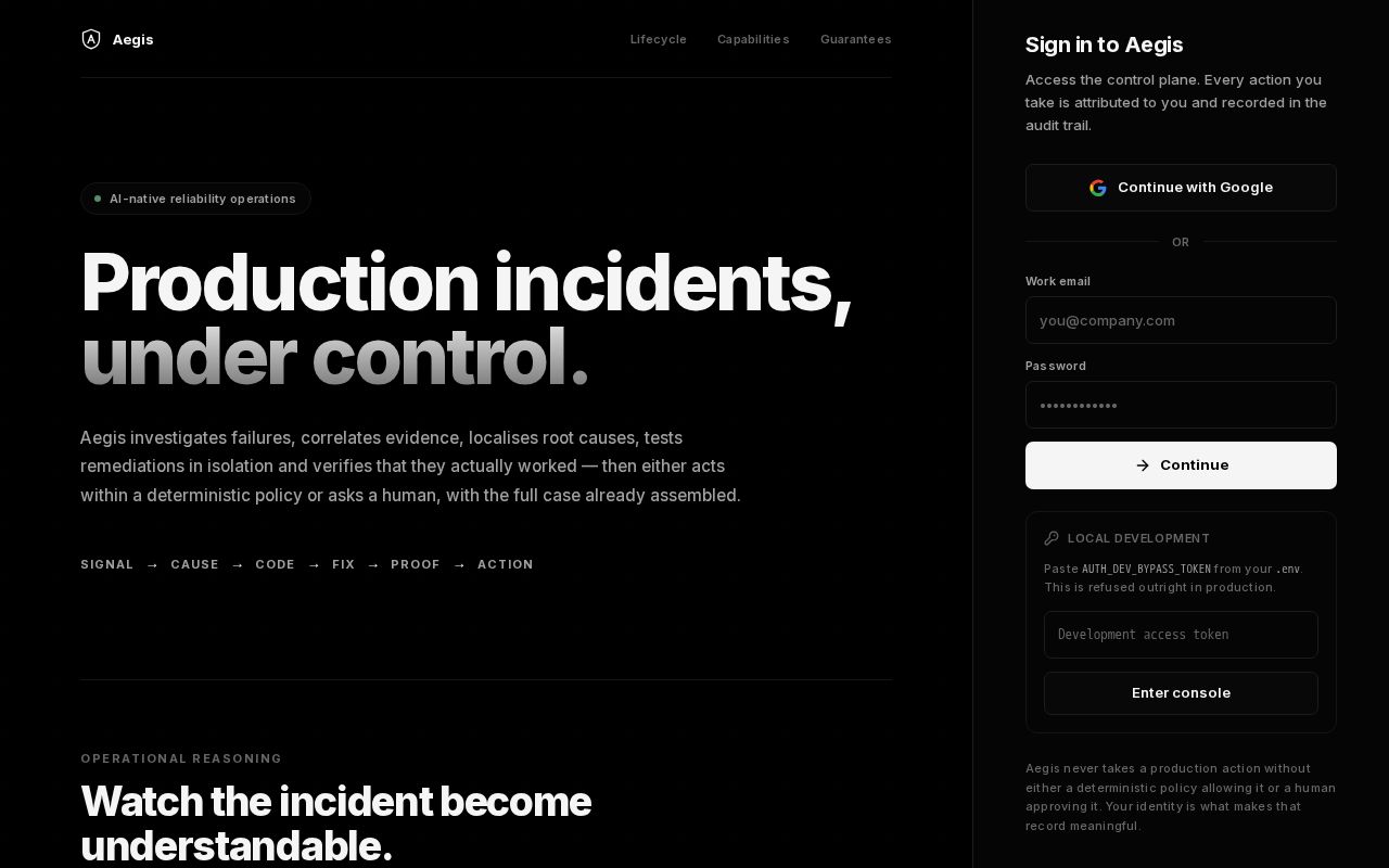 Preview of Aegis Hackathon