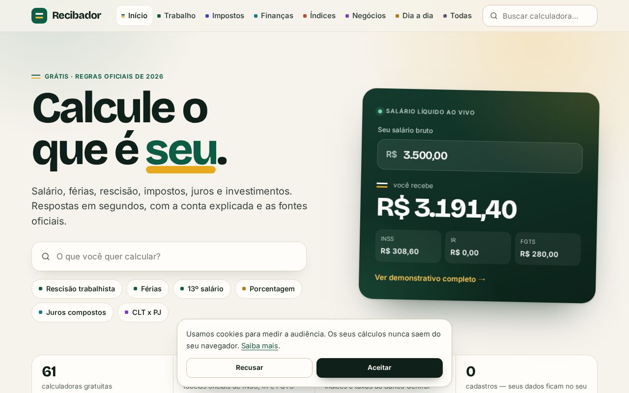 Preview of Recibador