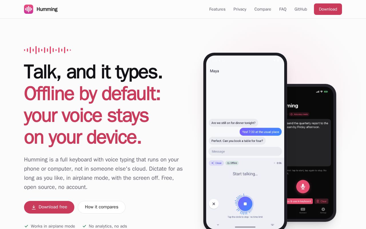 Preview of Humming Keyboard