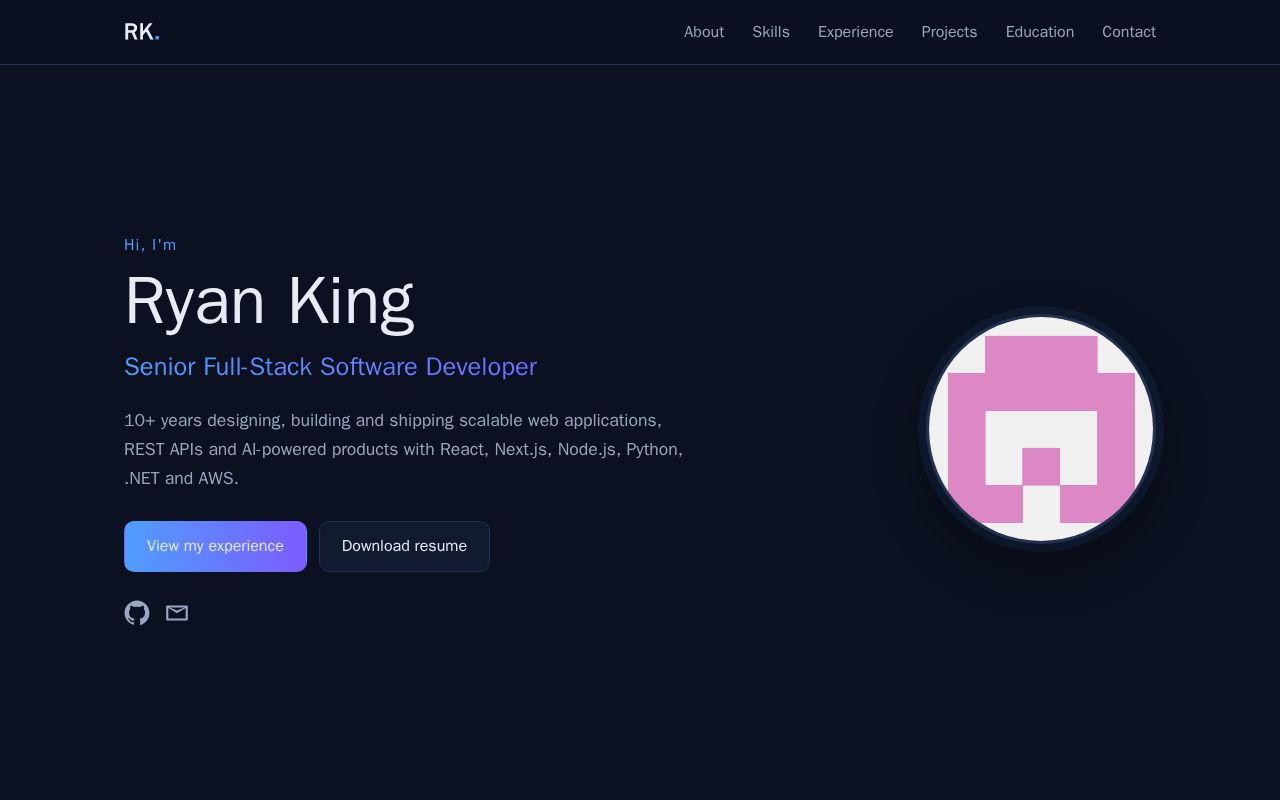 Preview of Ryankingcoders Github Io