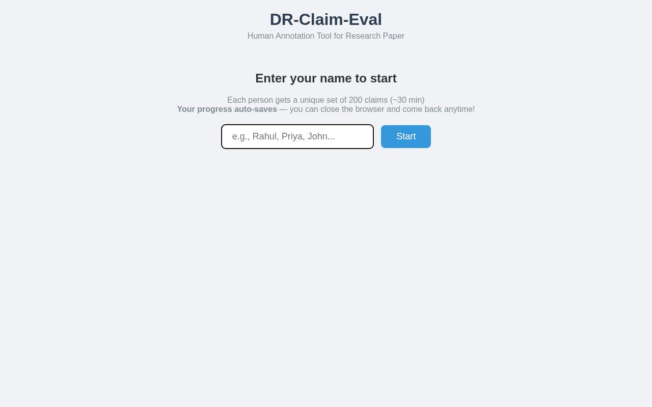 Preview of DR-Claim-Eval Annotation Tool