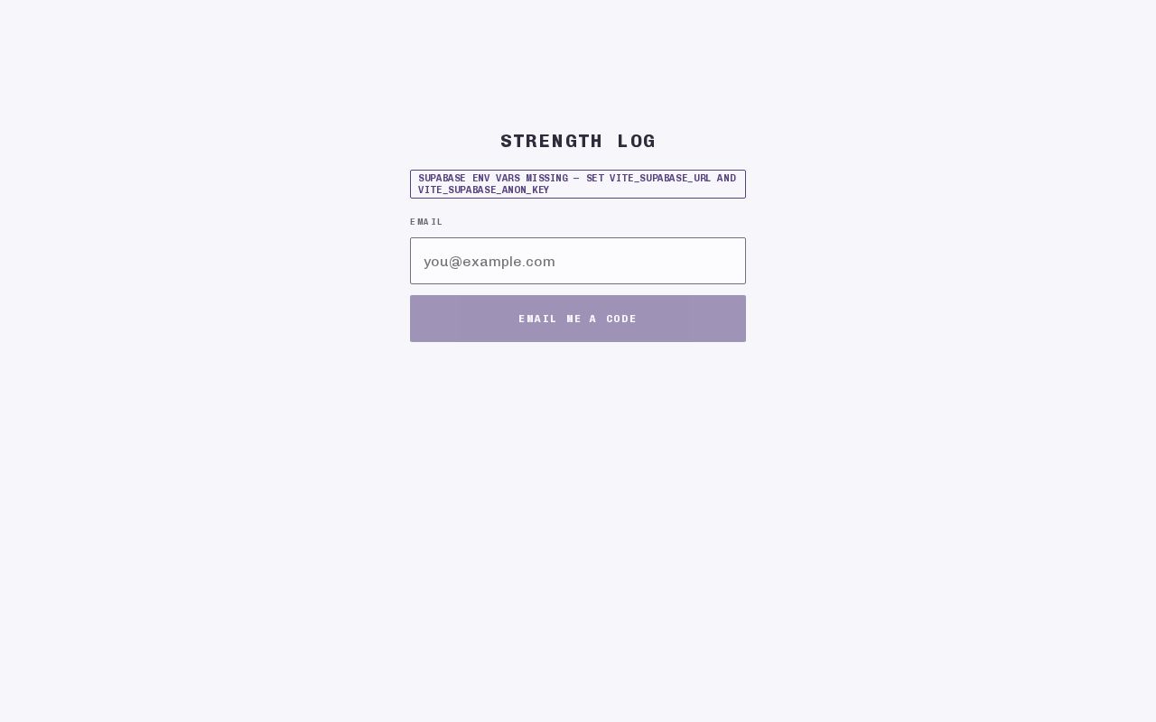Preview of Strength Tracker
