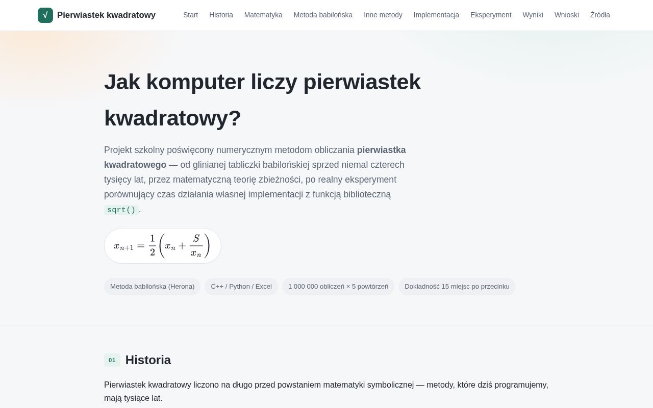 Preview of Pierwiastek Kwadratowy