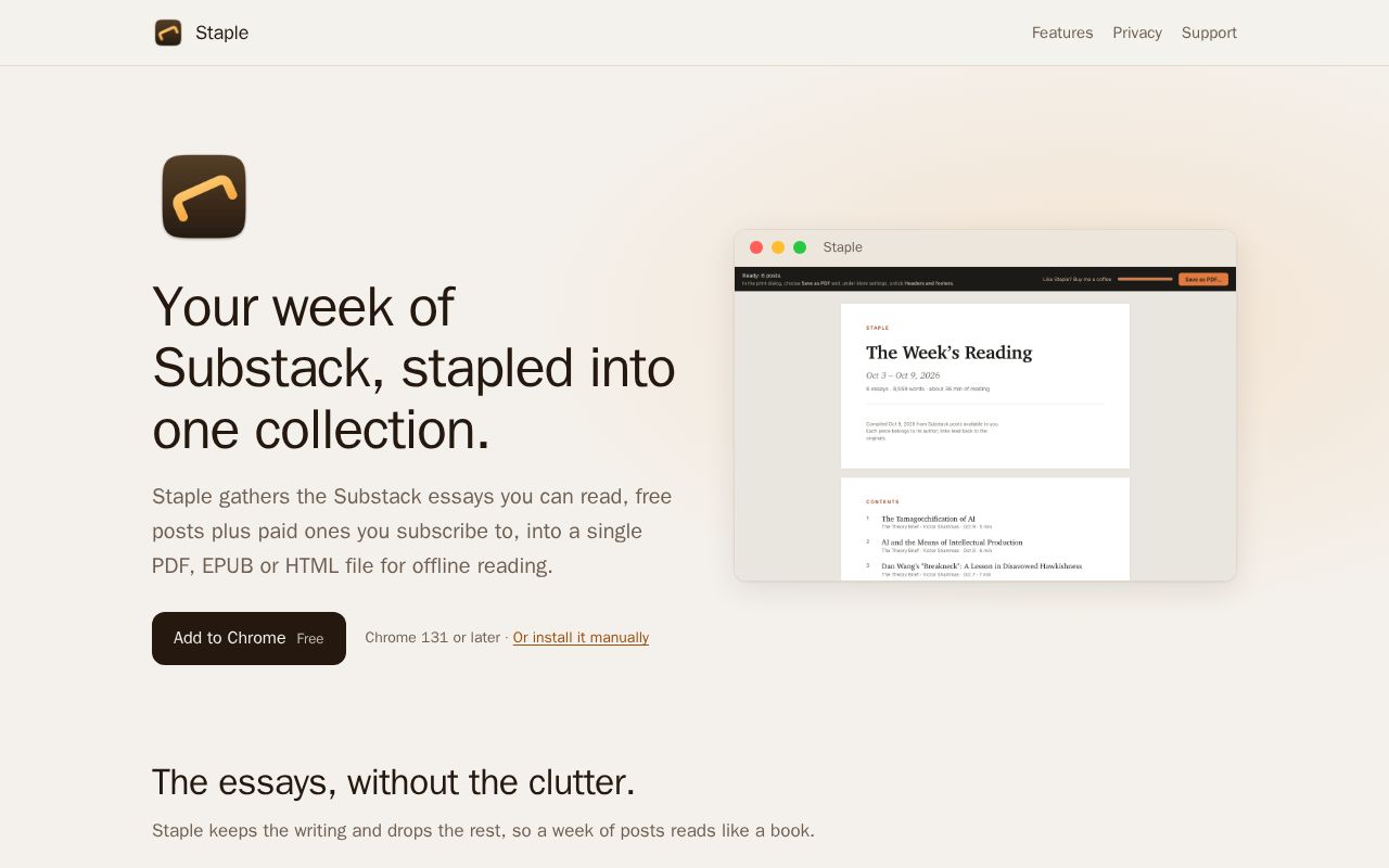 Preview of Staple