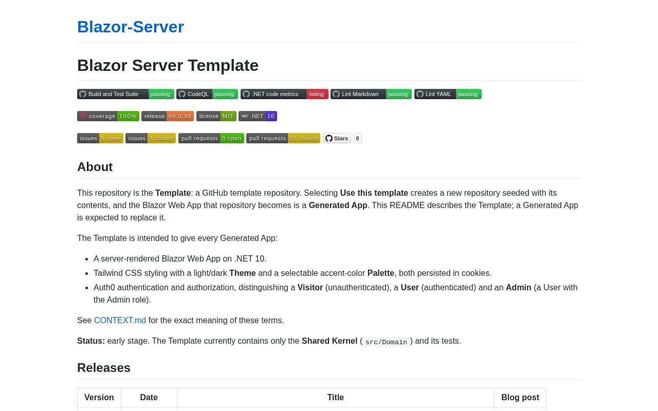 Preview of Blazor Server