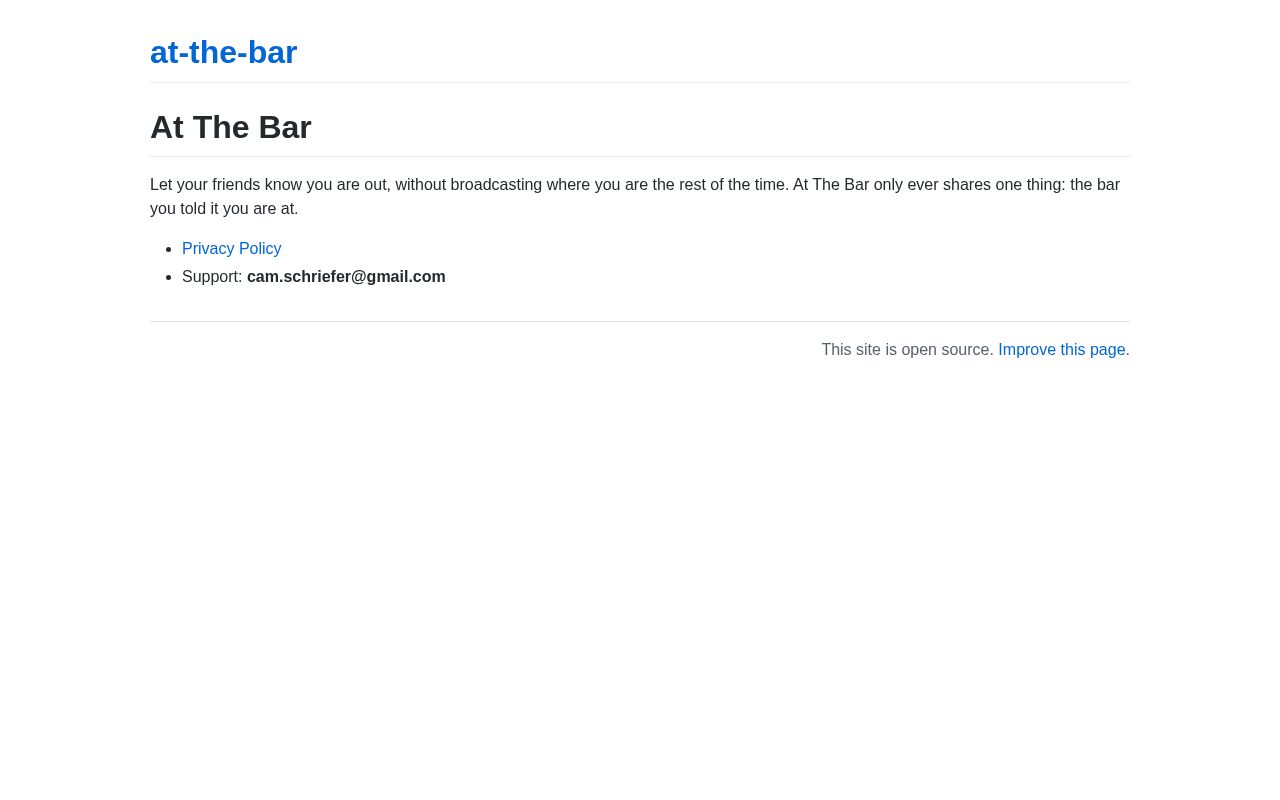 Preview of At the Bar App