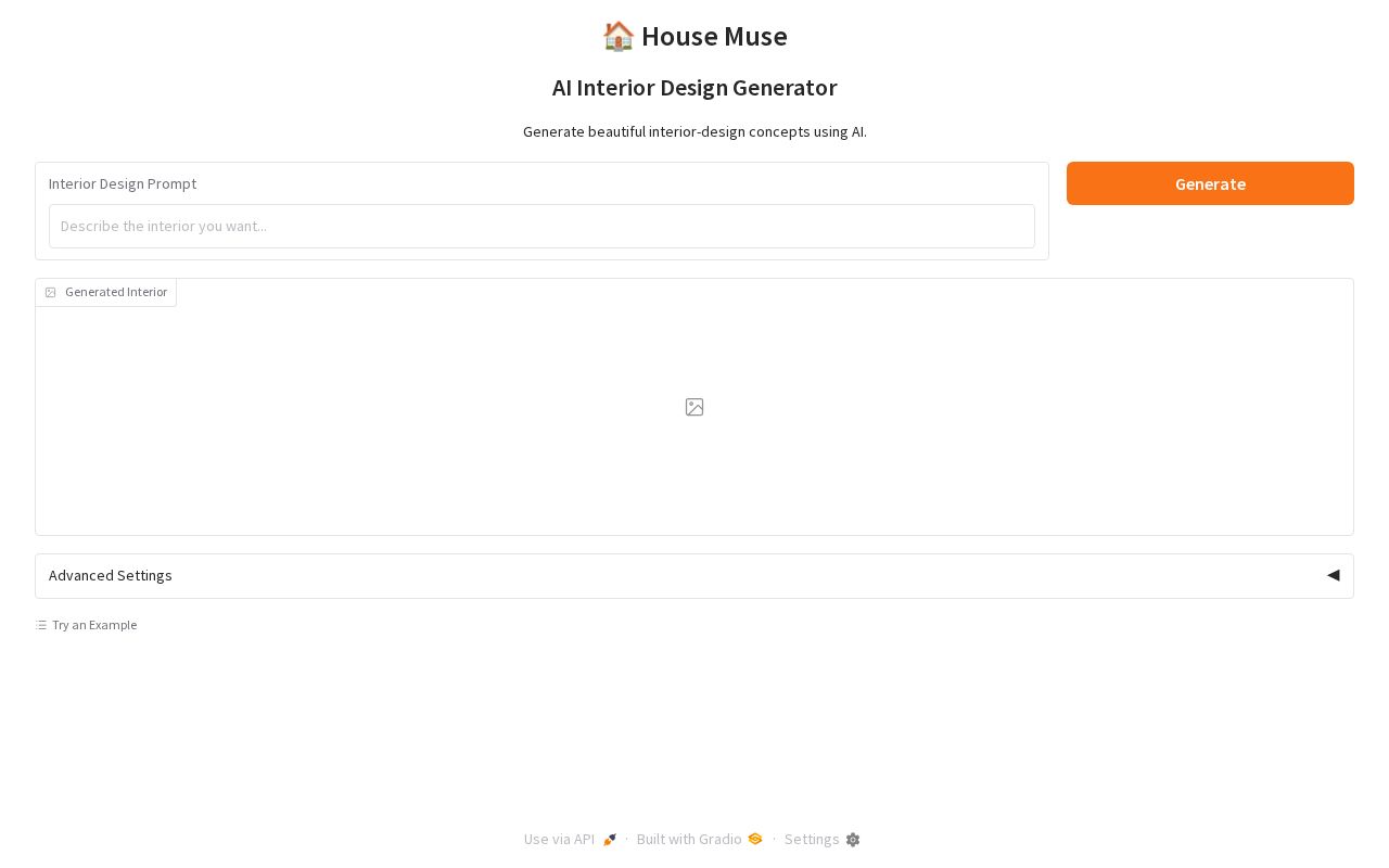 Preview of House Muse Interior Sdxl
