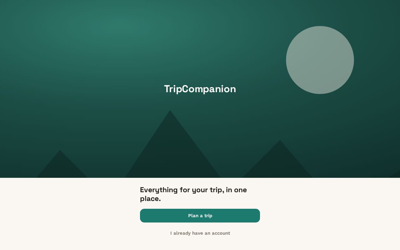 Preview of TripCompanion