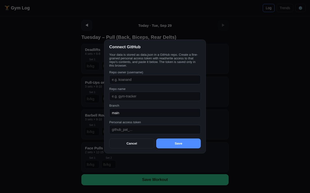 Preview of Gym Tracker