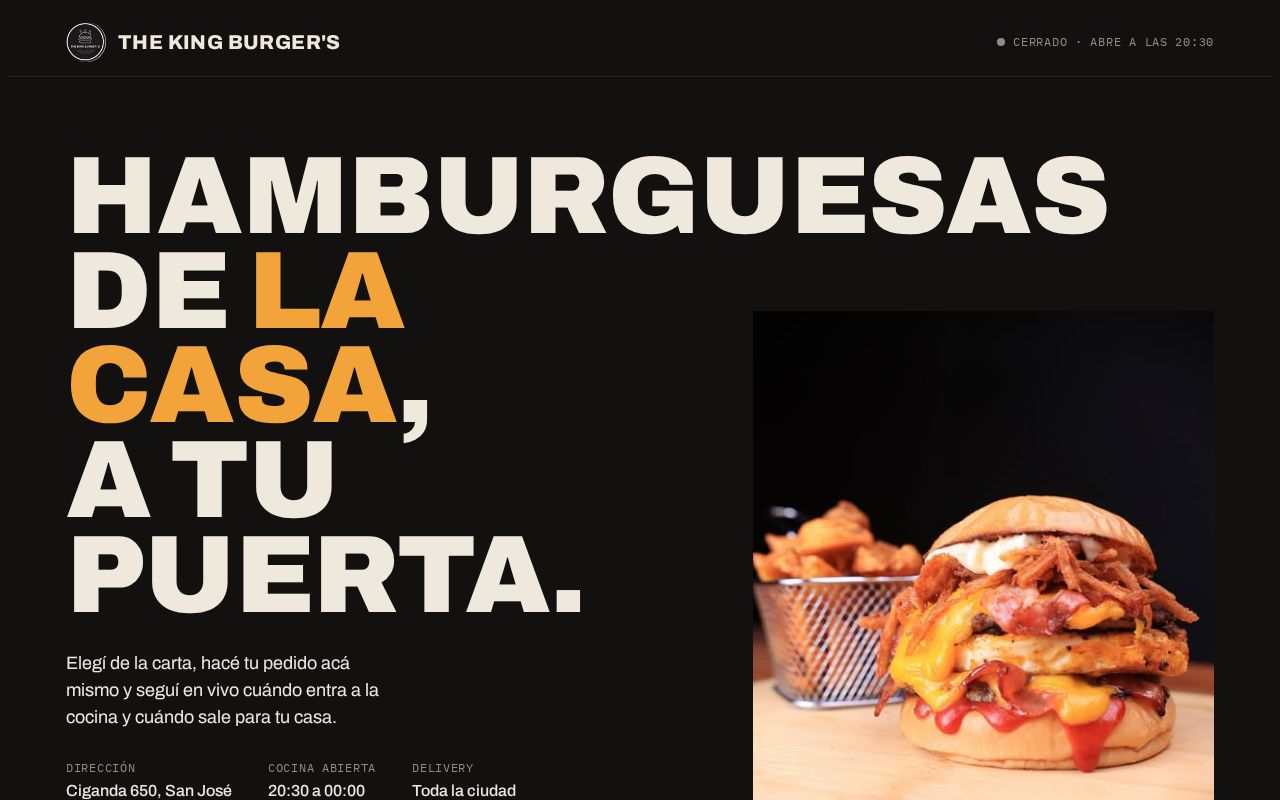 Preview of Kingburgers Web