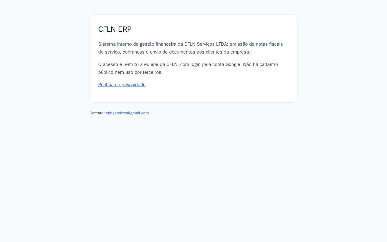 Preview of Cfln Erp Site