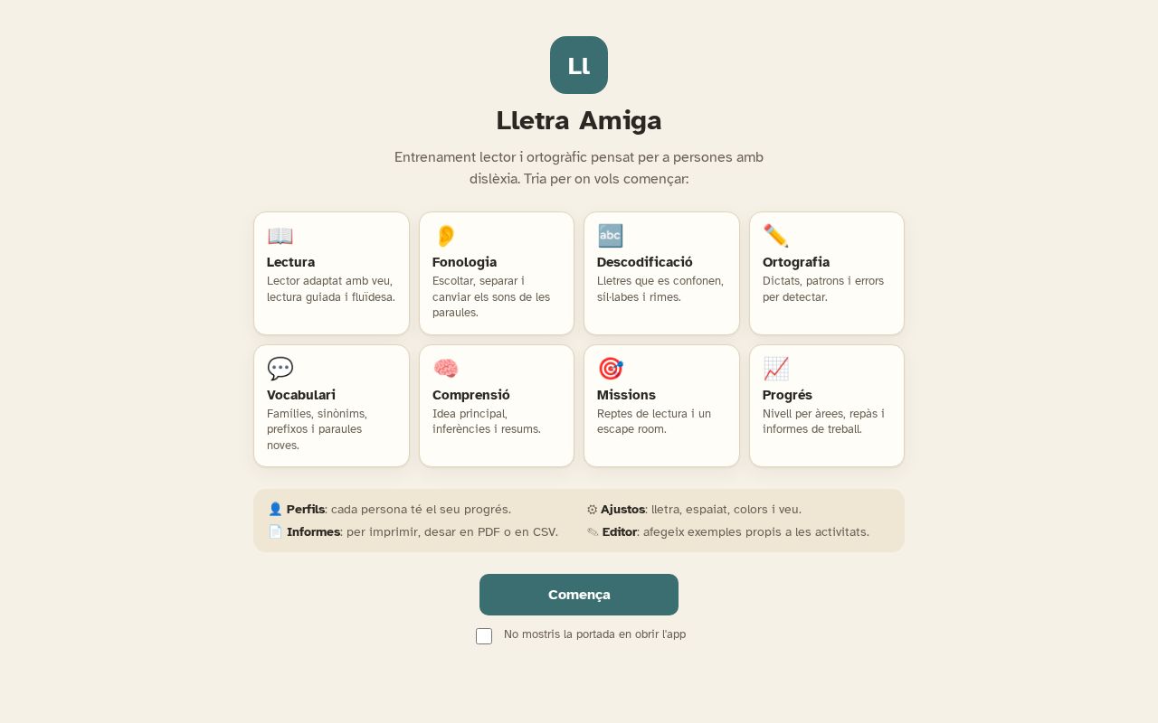 Preview of Lletra Amiga
