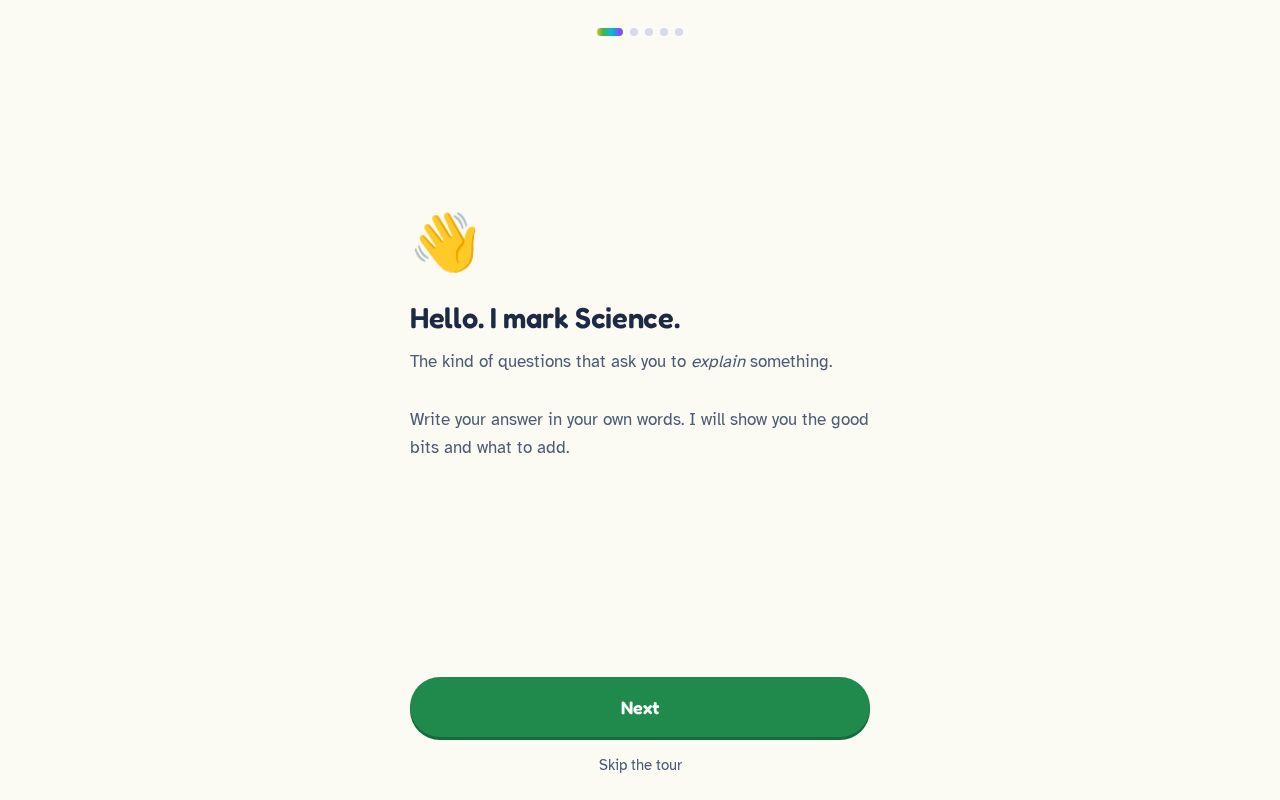 Preview of Smart Science Paper Marking App
