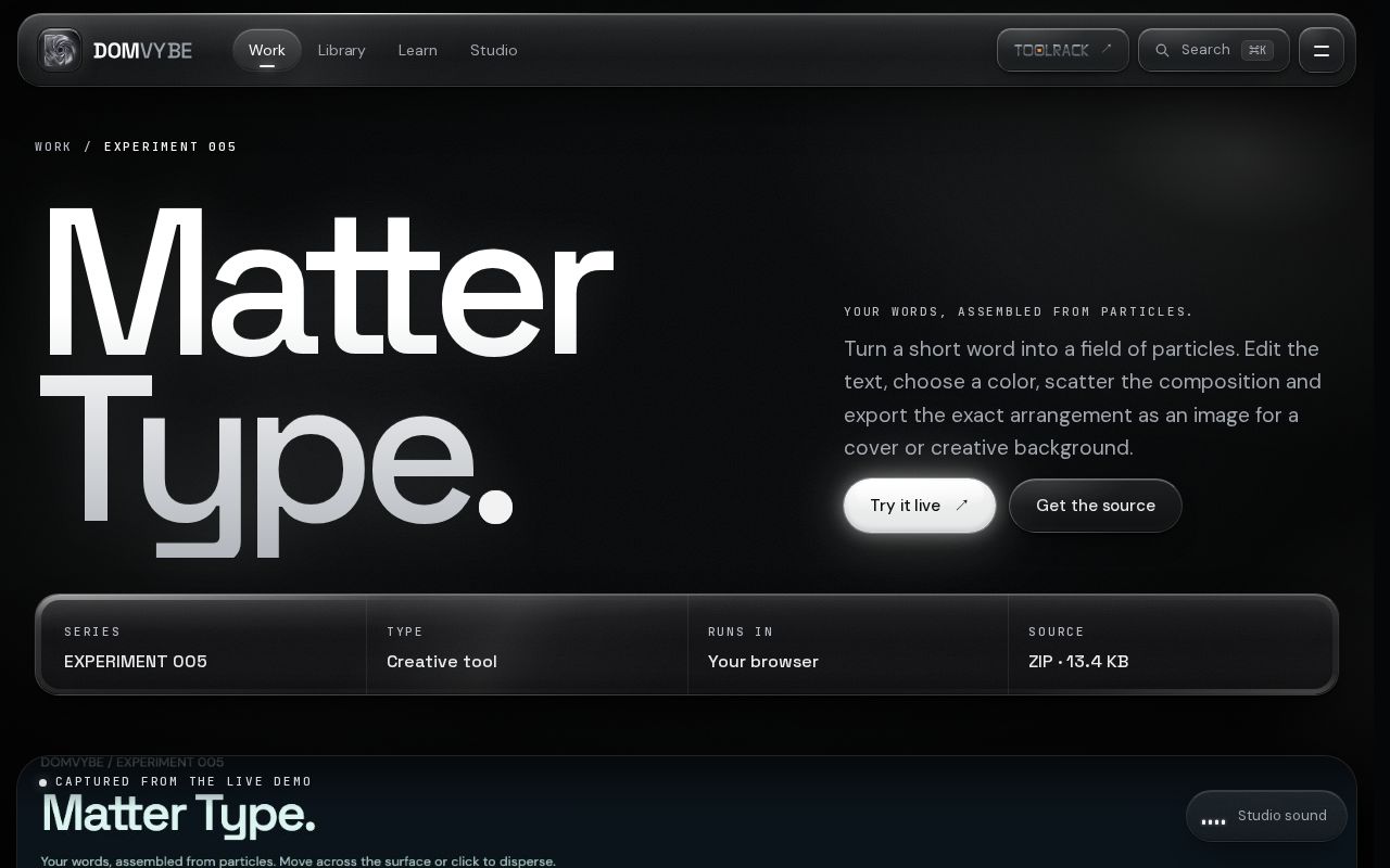 Preview of Domvybe Matter Type