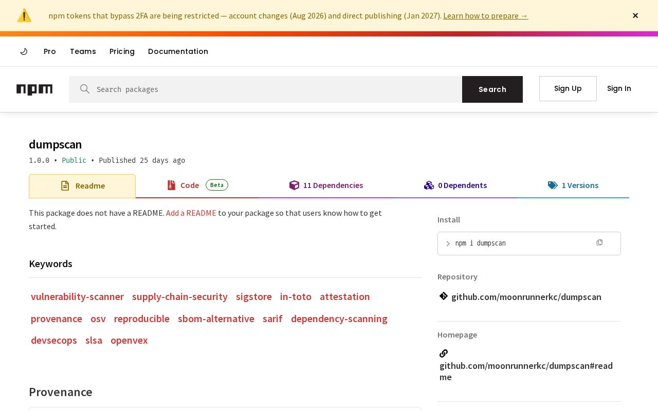 Preview of Dumpscan