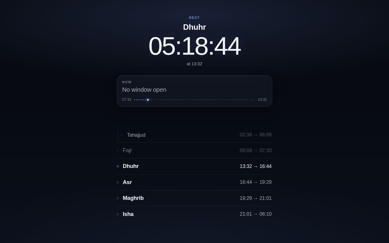 Preview of El Feth Prayer Times